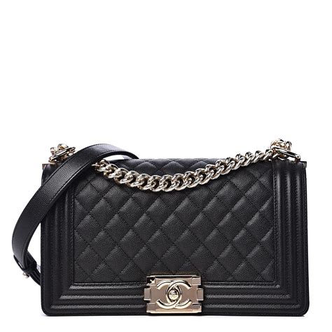 chanel boy caviar shoulder bag|CHANEL Caviar Quilted Medium Boy Flap Grey .